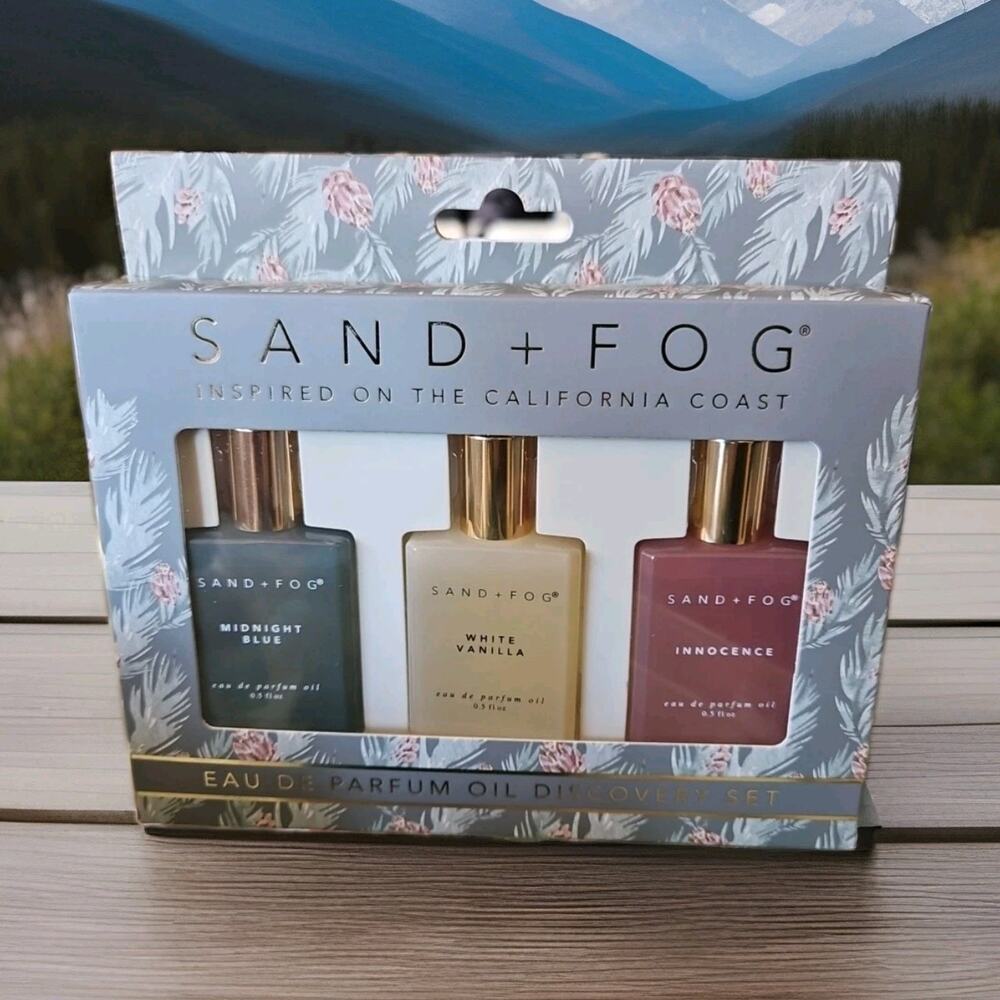 Sand A Fog Parfum Oil Set Midnight Blue White Vanilla Innocence Parfum Oil